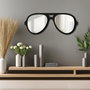Wallity Ozgl508 Espejo Decorativo 70x28 cm Plateado, Plexiglass y EVA con Bandas de Doble Cara
